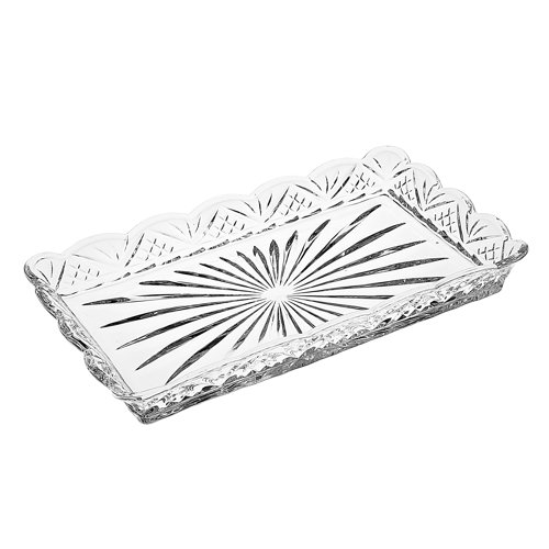 Godinger Silver Art Co Dublin Crystal Scalloped Rectangle Bathroom